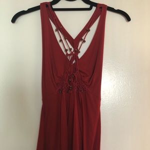 Red beaded tank